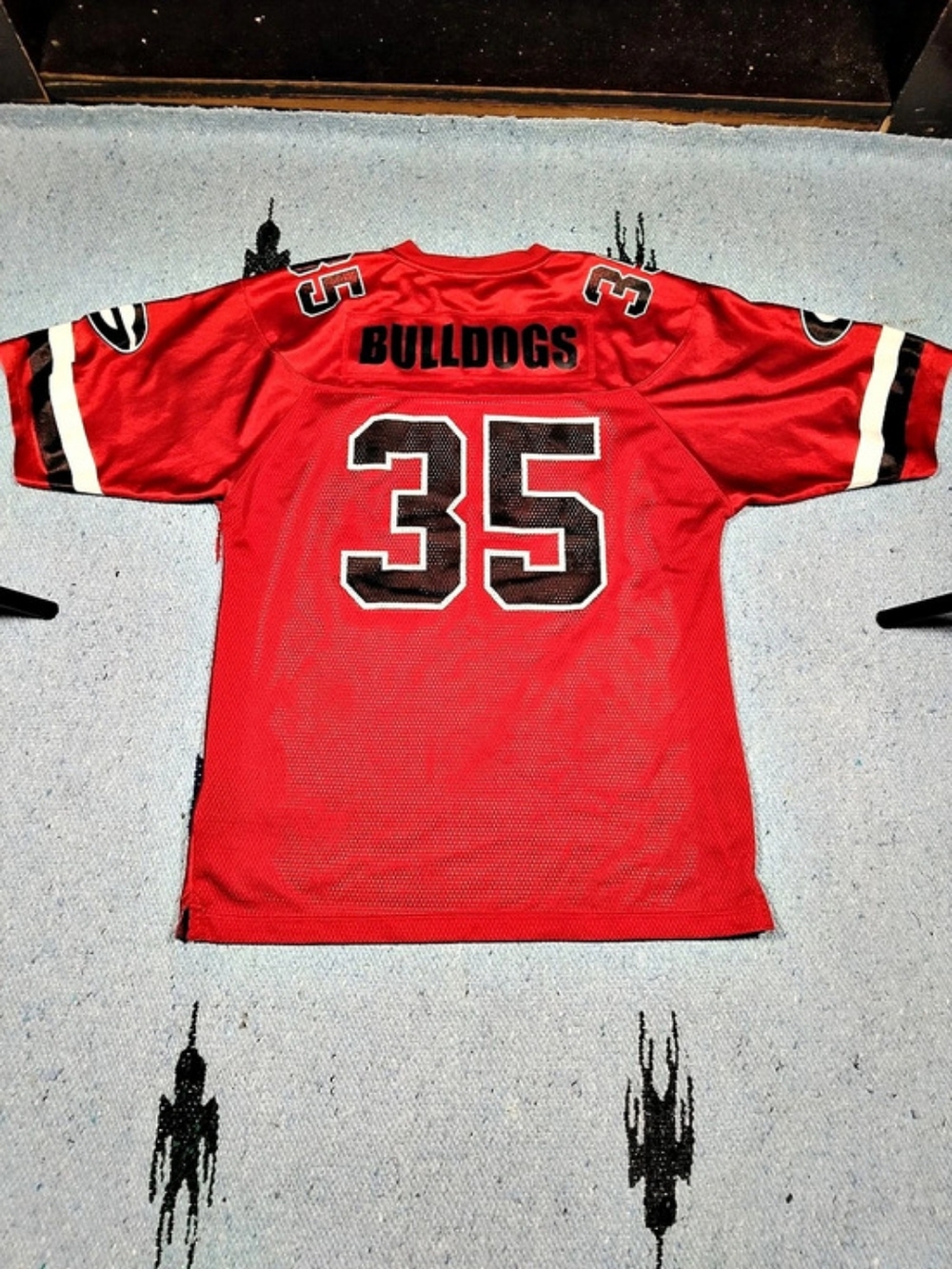 Y2K Starter Georgia Bulldogs #35 jersey Men's Red Football Jersey Size Medium